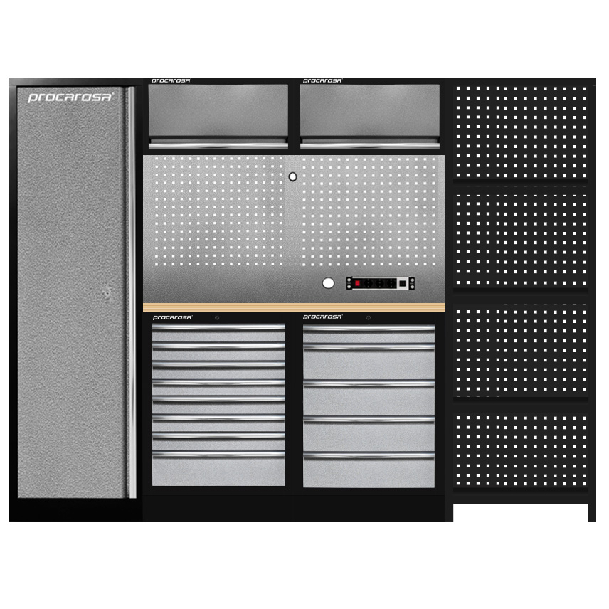 Zostava dielenského nábytku Procarosa PROFI TGC-13085-680 Pracovná doska: drevená TGC13085-680D