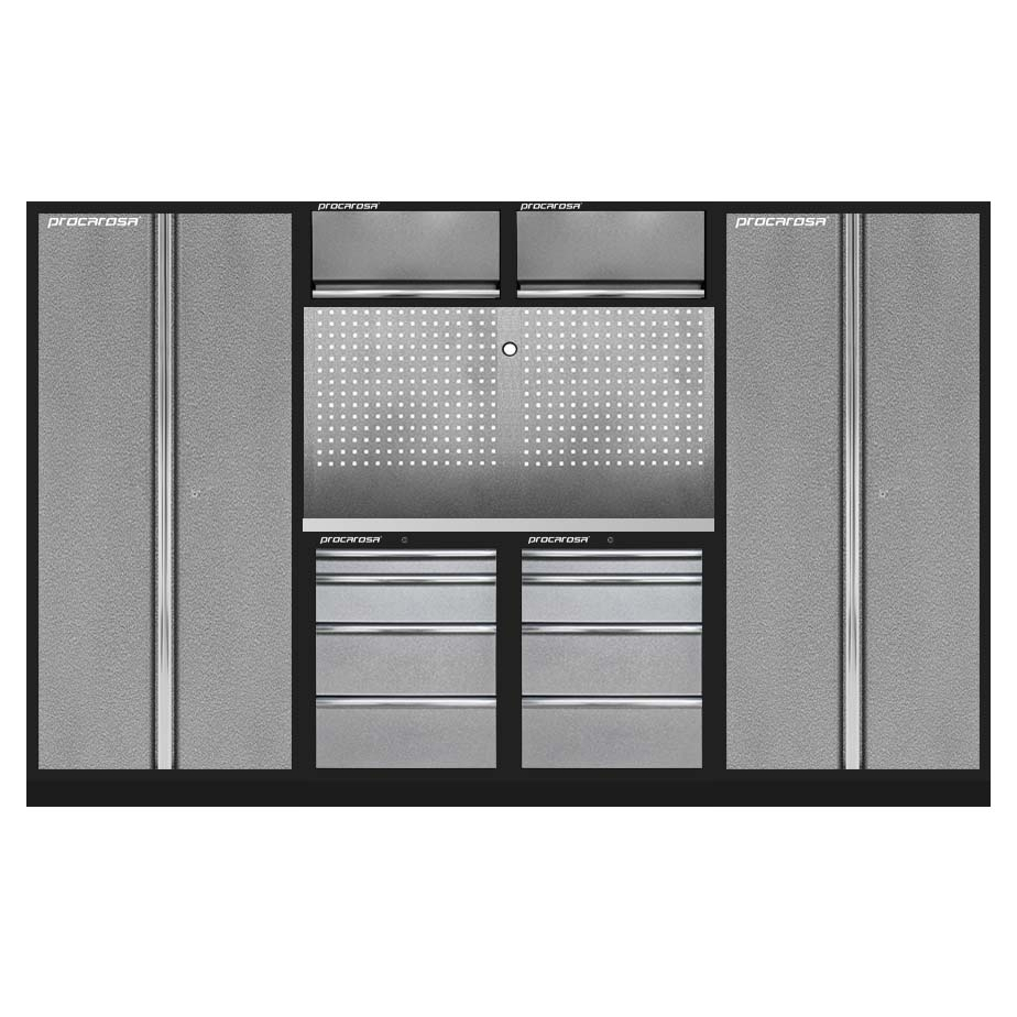 Zostava dielenského nábytku Procarosa PROFI 3604 Pracovná doska: nerezová DNF3604-N