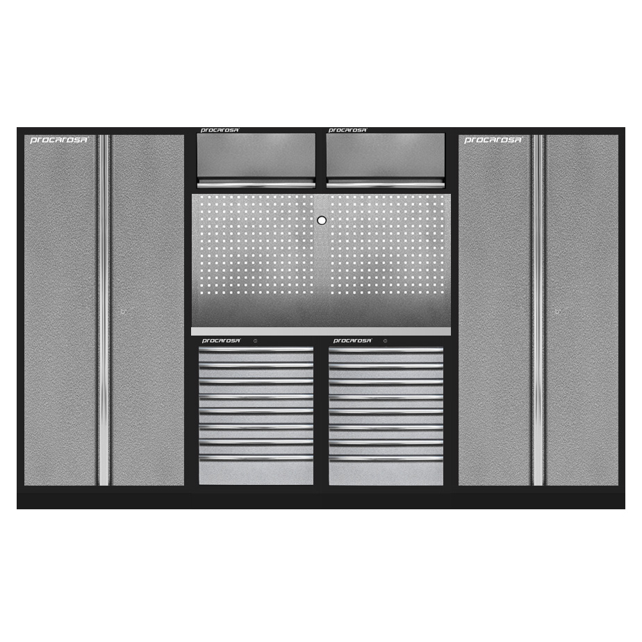 Zostava dielenského nábytku Procarosa PROFI 3608 Pracovná doska: nerezová DNF3608-N