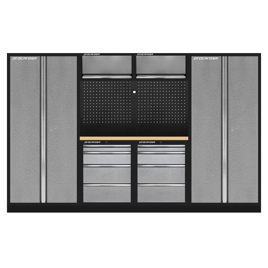 Zostava dielenského nábytku Procarosa PROFI 3604B Pracovná doska: drevená DNF3604B-D