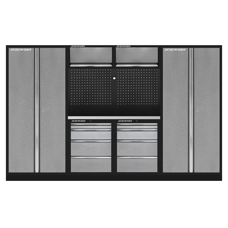 Zostava dielenského nábytku Procarosa PROFI 3604B Pracovná doska: nerezová DNF3604B-N