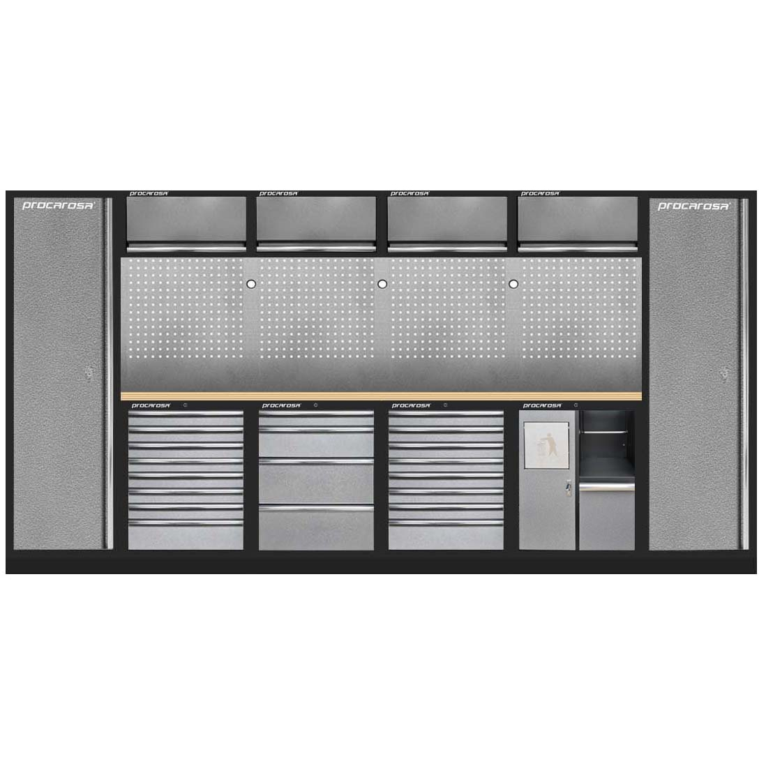 Zostava dielenského nábytku Procarosa PROFI L 8481A Pracovná doska: drevená DNF0L8481A-D