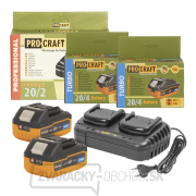 Súprava dve batérie 20V 4Ah Procraft 20/4 Turbo a nabíjačka na dve batérie 20/2 | S20-4TURBO/20-2 Súprava dve batérie 20V 4Ah Procraft 20/4 Turbo a nabíjačka na dve batérie 20/2 | S20-4TURBO/20-2 gallery main image