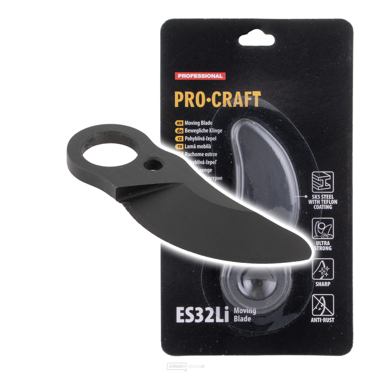 Náhradný horný nôž na Aku nožnice Procraft ES32Li | ES32Li Moving Blade