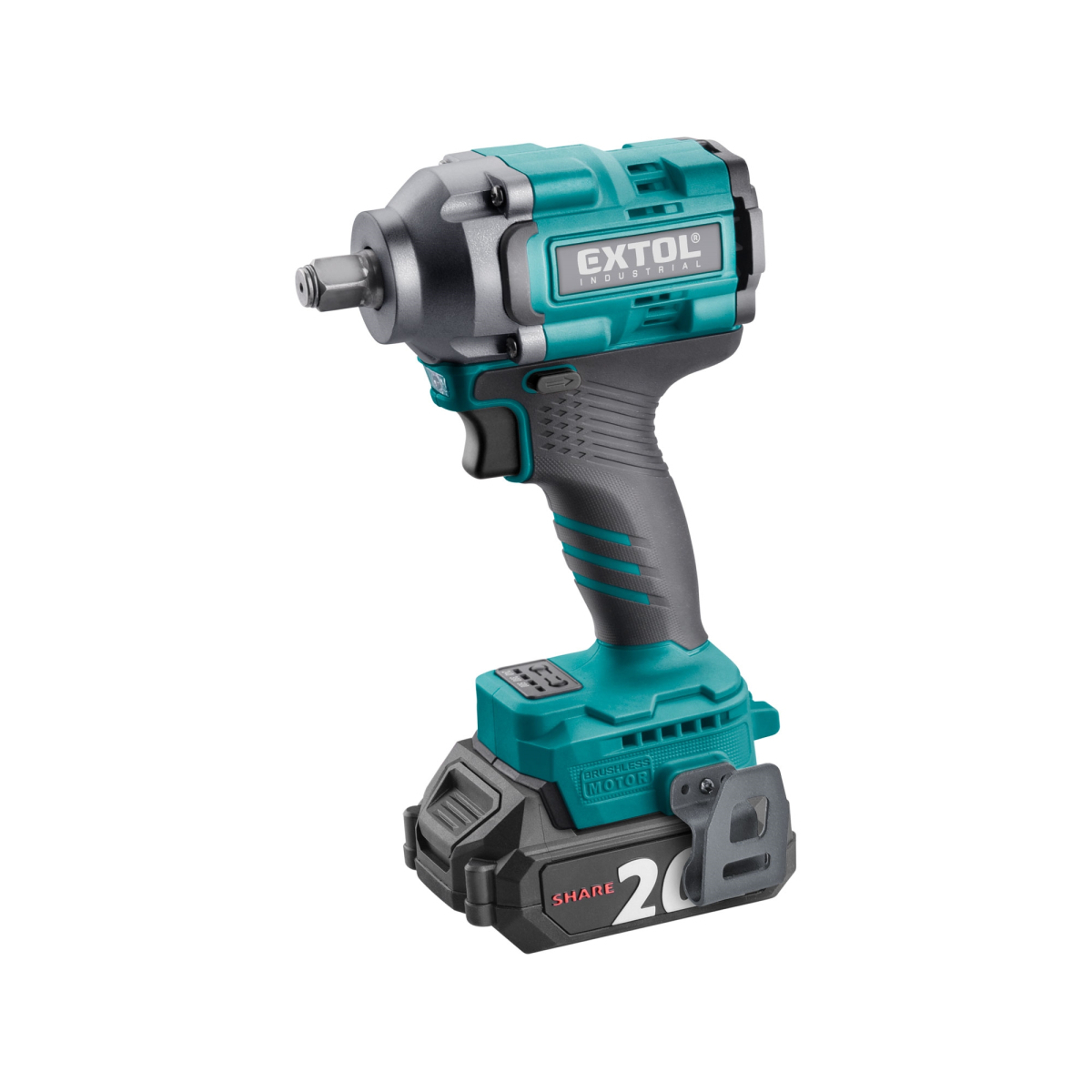 Uťahovák rázový 1/2" aku SHARE20V, 500Nm, BRUSHLESS, 2Ah