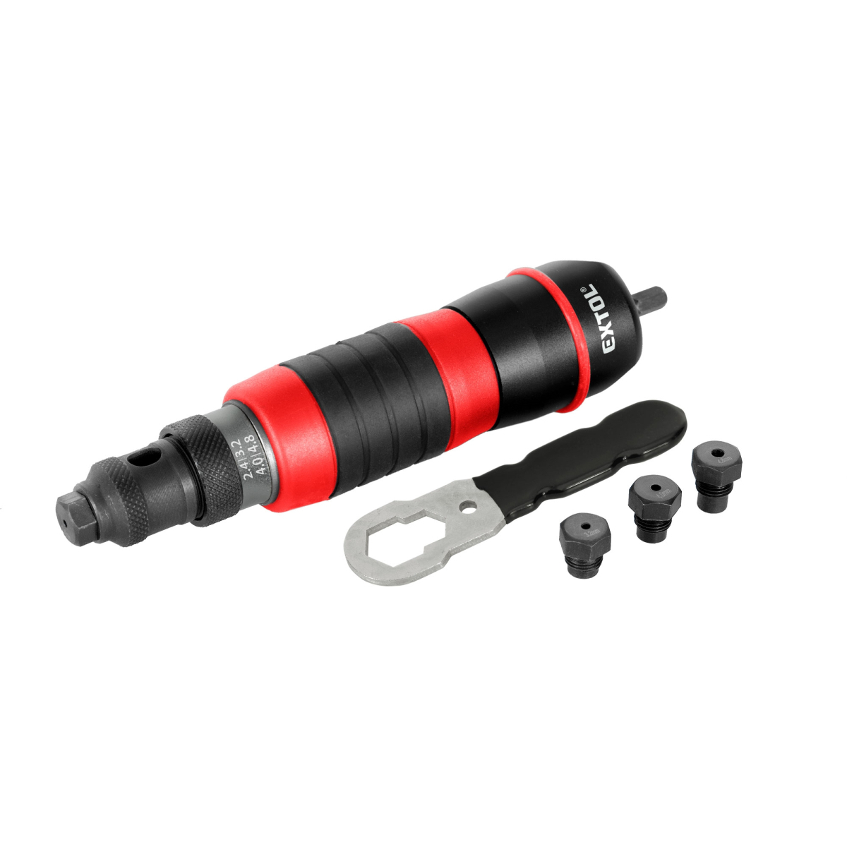 Nadstavec nitovací na vŕtačku, pre trhacie nity 2,4-4,8mm, CrMo