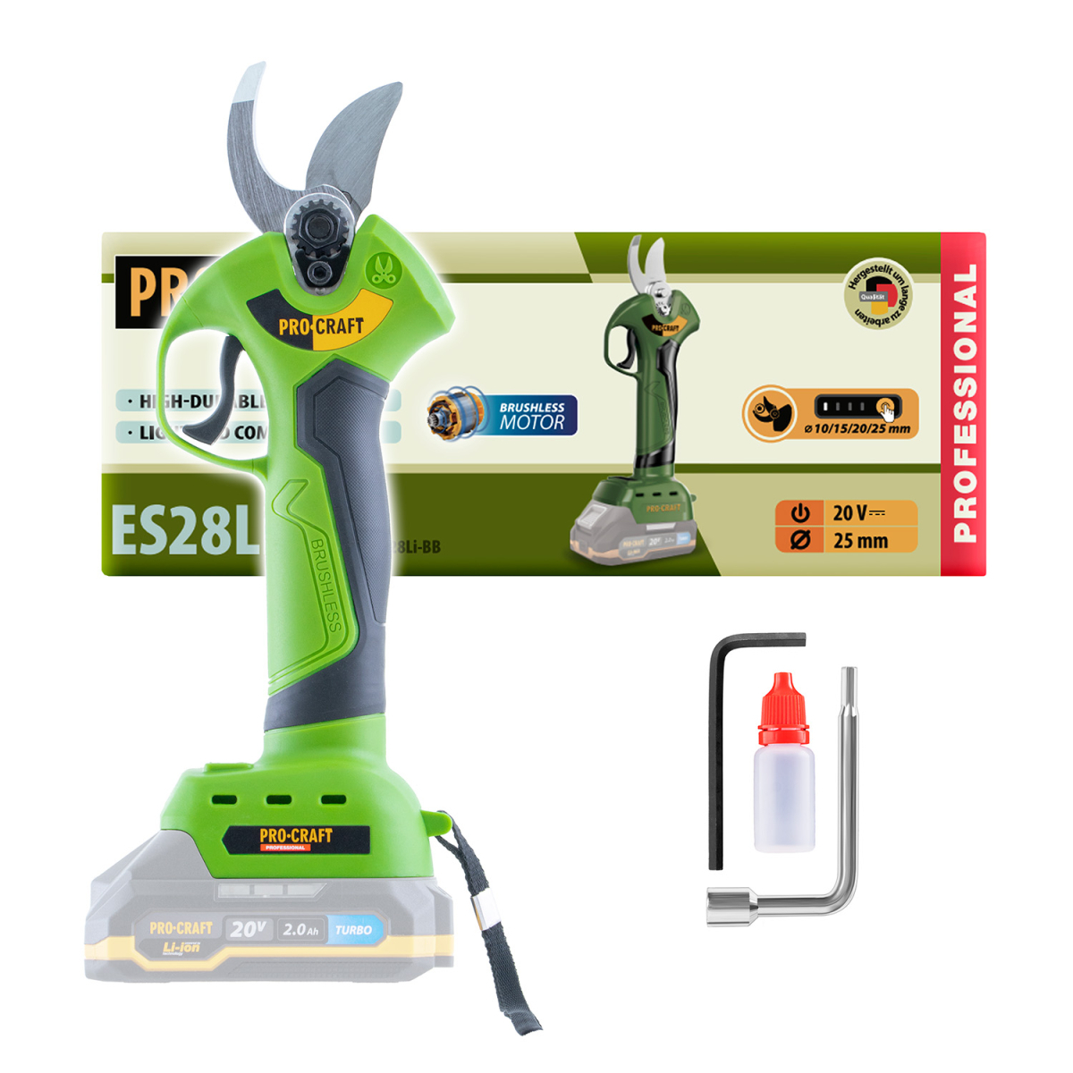 Aku nožnice na konáre Procraft ES28Li (bez batérie a nabíjačky) | ES28Libb ES28Libb