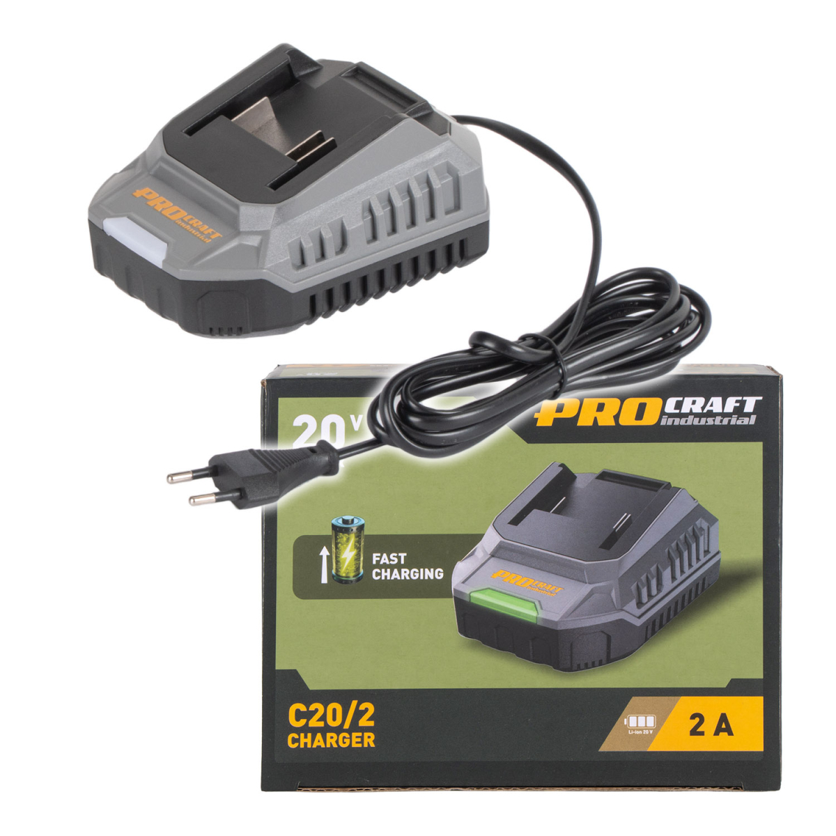 E-shop Nabíjačka pre 20V Li-ion batéria Procraft Industrial C20/2 | C20/2 C20/2