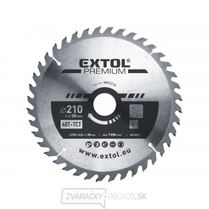 Kotúč pilový s SK plátky 210x2,2x30mm, 40T Kotúč pilový s SK plátky 210x2,2x30mm, 40T gallery main image