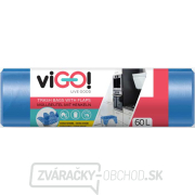viGO! Vrecia do odpadkových košov s ušami HD 60l/26 ks - modré gallery main image