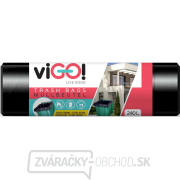 viGO! Vrecia odpadkové LDPE hrubé 240l/10 ks 116x150cm - čierne gallery main image