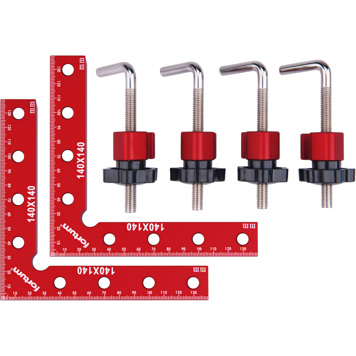 Fortum L-svorky rohové/90 ° sada 2ks, 140x140mm 4784120