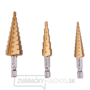 Vrtáky stupňovité, sada 3ks, O 3-20mm, HSS Náhľad