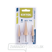 Vrtáky stupňovité, sada 3ks, O 3-20mm, HSS Náhľad
