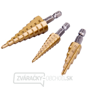 Vrtáky stupňovité, sada 3ks, O 3-20mm, HSS Vrtáky stupňovité, sada 3ks, O 3-20mm, HSS gallery main image