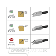 Hoblík na zrážanie hrán nastaviteľný, 2nožové profily (45° - R3mm/1/8