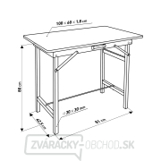 Stôl pracovný skladací, 100x60x80cm(d/š/v), nosnosť až 100kg náhled