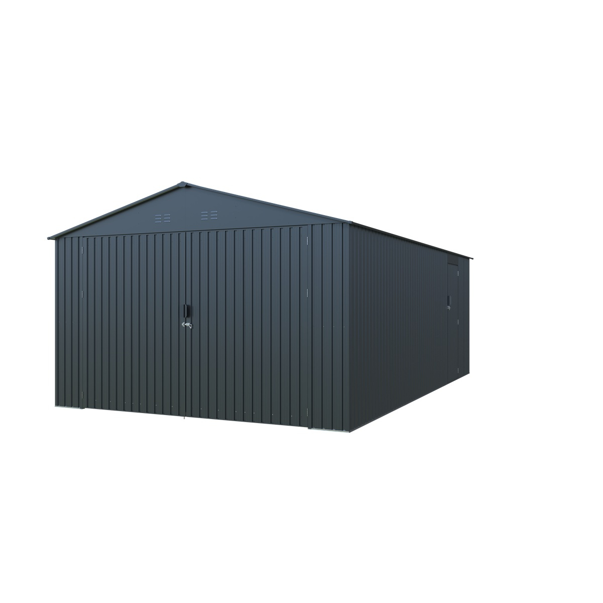 Riwall PRO RMCG 20x13 Anthracite kovová garáž 3,8 x 6 m so sedlovou strechou Antracit Náhľad