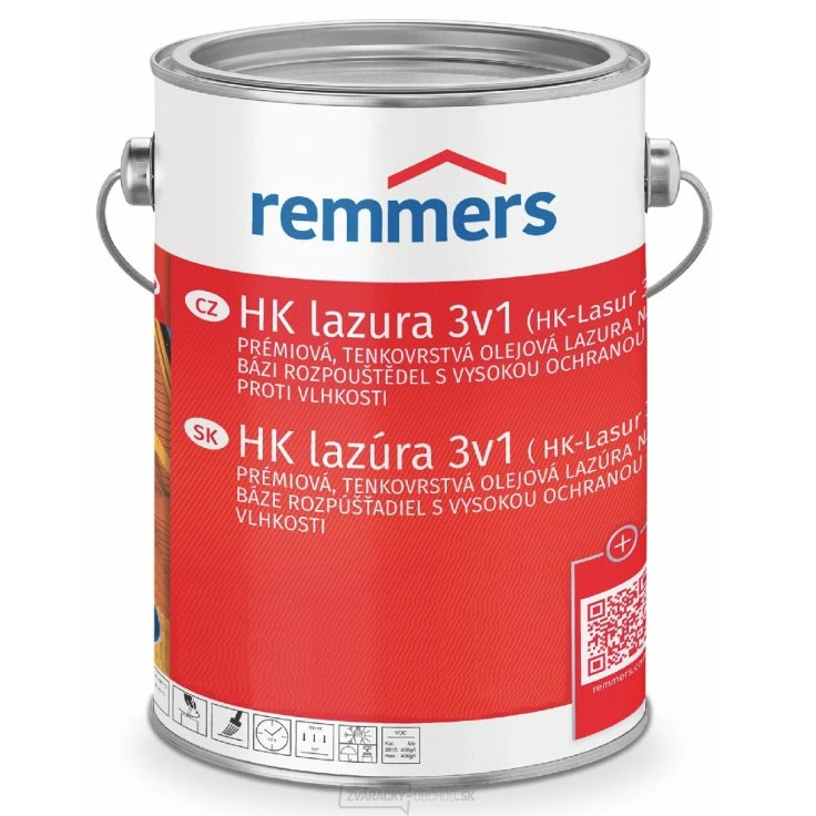 Remmers HK-Lasur 5 L - tenkovrstvová lazúra 3v1 na drevo, odtieň Pinie/Modřín