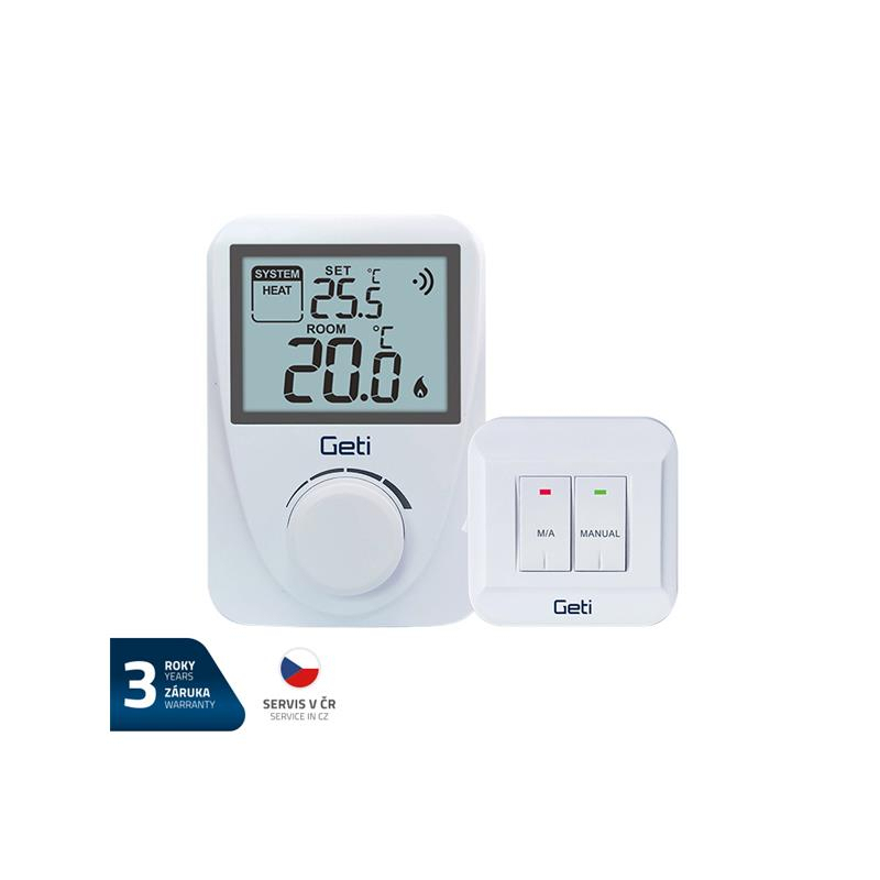 Termostat GETI GRT02 bezdrôtový 06427255