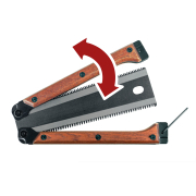 Píla zatváracia/vrecková dvojbritá, 300mm s drevenou rukoväťou Náhľad