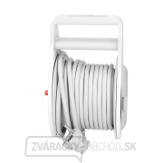 Solight predlžovací prívod na bubne 10m, 3 zásuvky, šedý kábel, 3x 1,5mm2 Náhľad