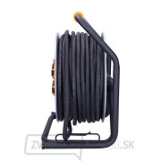Solight predlžovací prívod - na kovovom bubne, 4 zásuvky, 40m kábel guma-neoprén, 3x 2,5mm2, IP44 Náhľad