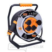 Solight predlžovací prívod - na kovovom bubne, 4 zásuvky, 40m kábel guma-neoprén, 3x 2,5mm2, IP44 Solight predlžovací prívod - na kovovom bubne, 4 zásuvky, 40m kábel guma-neoprén, 3x 2,5mm2, IP44 gallery main image