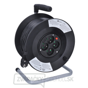 Solight predlžovací prívod na bubne, 4 zásuvky, 50m, čierny kábel, 3x 1,5mm2 Solight predlžovací prívod na bubne, 4 zásuvky, 50m, čierny kábel, 3x 1,5mm2 gallery main image