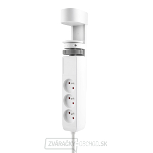 Solight 3z + USB A+C prenosné stolné zásuvky, 2m, biela, USB rýchlonabíjačka 20W PD gallery main image