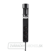 Solight 3z + USB A + C prenosné stolné zásuvky, 2m, čierna, USB rýchlonabíjačka 20W PD Náhľad