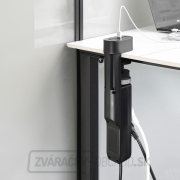 Solight 3z + USB A + C prenosné stolné zásuvky, 2m, čierna, USB rýchlonabíjačka 20W PD náhled