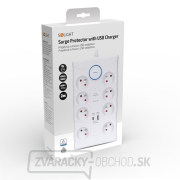 Solight prepäťová ochrana, 8z, USB A + C, 2m, biela náhled