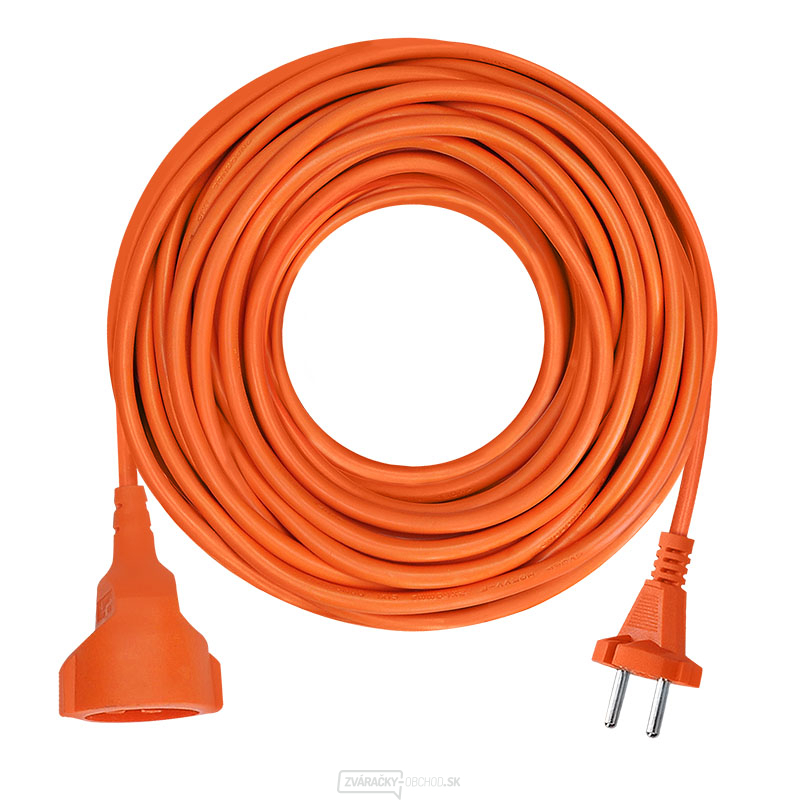 Solight 1z pohyblivý prívod - spojka, 10m, 2 x 1,5 mm2, oranžová