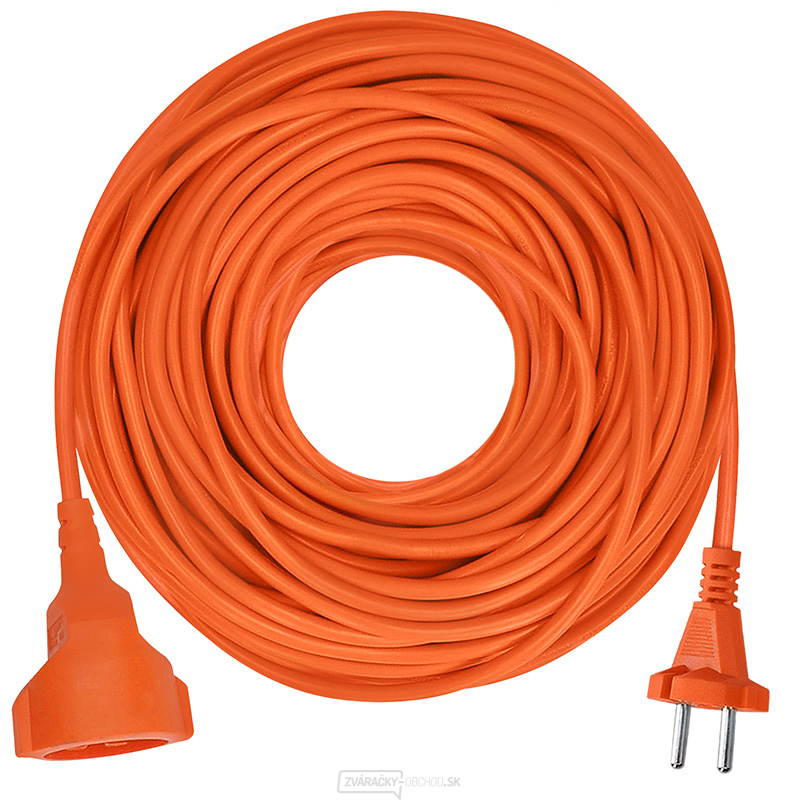 Solight 1z pohyblivý prívod - spojka, 30m, 2 x 1,5 mm2, oranžová