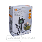 Solight záhradný stĺpik IP44, 2 zásuvky, gumový kábel 1,5m Náhľad