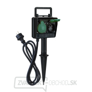 Solight záhradný stĺpik IP44, 2 zásuvky, gumový kábel 1,5m gallery main image