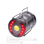 Solight LED nabíjacie kempingové svietidlo s lampášom, 200lm, šedá Náhľad