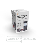 Solight LED nabíjacie kempingové svietidlo s lampášom, 200lm, šedá náhled