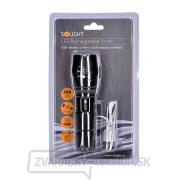 Solight LED nabíjacie svietidlo, 300lm, Cree, zoom, power banka, Li-Ion náhled