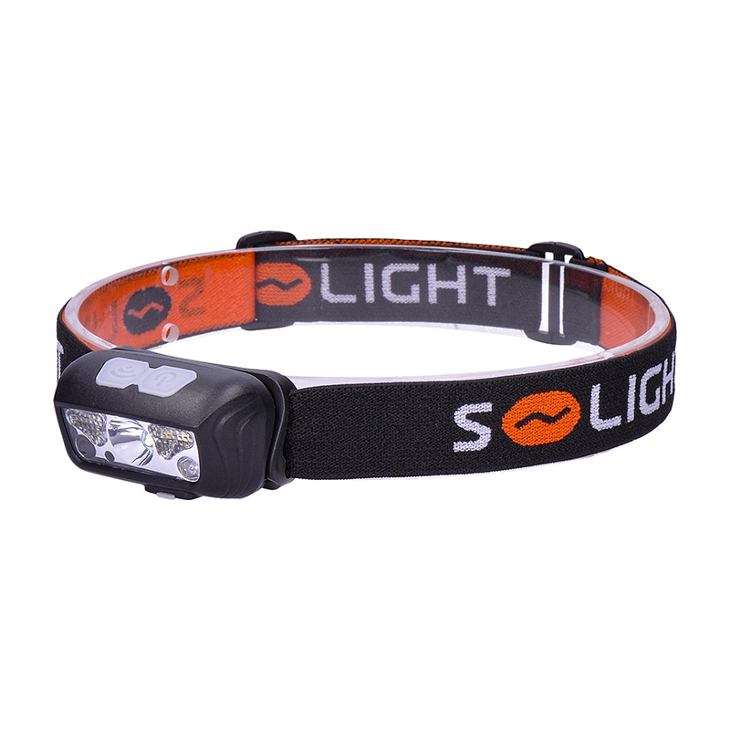 E-shop Solight LED čelové nabíjacie svietidlo, 150 + 100lm, biele a červené svetlo, Li-Ion WN40