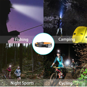 Solight LED čelové nabíjacie svietidlo, 150 + 100lm, biele a červené svetlo, Li-Ion náhled