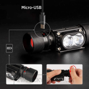 Solight LED čelové nabíjacie svietidlo, 650lm, Li-Ion náhled