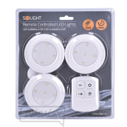 Solight LED svetielka s diaľkovým ovládaním, 3x 50lm, časovač, batériové napájanie náhled