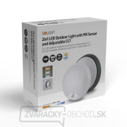 Solight LED vonkajšie osvetlenie so senzorom, 3 CCT, 15/18/20W, 1800lm, 22cm, 2v1 - biely a čierny kryt náhled