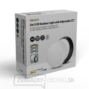 Solight LED vonkajšie osvetlenie, nastaviteľná teplota svetla - 3CCT, 15/18/20W, 1800lm, 22cm, 2v1 - biely a čierny kryt náhled