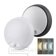 Solight LED vonkajšie osvetlenie so senzorom a nastaviteľnou CCT, 18W, 1800lm, 22cm, 2v1 - biely a čierny kryt gallery main image