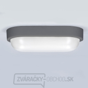 Solight LED vonkajšie osvetlenie oválne, 13W, 910lm, 4000K, IP54, 21cm, šedá farba náhled