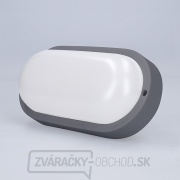 Solight LED vonkajšie osvetlenie oválne, 13W, 910lm, 4000K, IP54, 21cm, šedá farba náhled