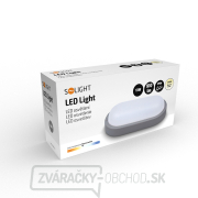 Solight LED vonkajšie osvetlenie oválne, 13W, 910lm, 4000K, IP54, 21cm, šedá farba náhled
